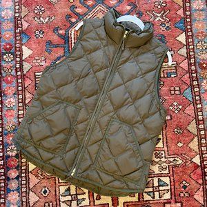 J Crew Quilted Puffer Vest, Large